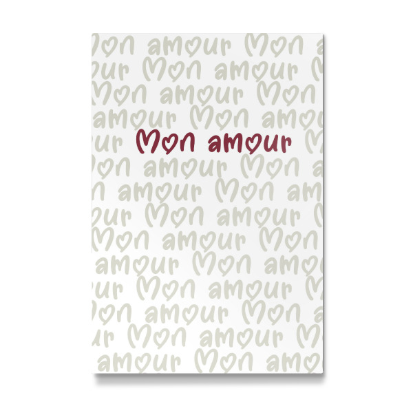 Galerie-Print "Schriftzug Mon amour rot-grün" 30x20 cm artboxONE