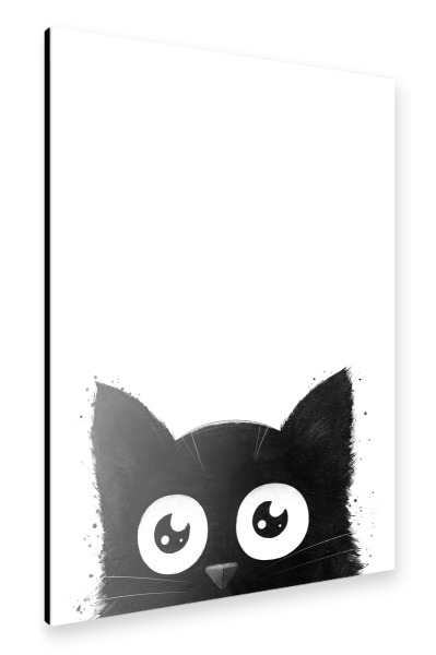 Alu-Dibond "Schwarze schwarze Katze" 30x20 cm artboxONE