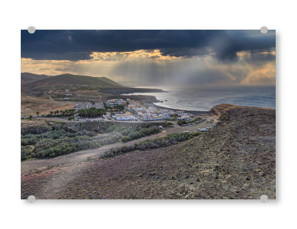 Acrylglasbild "Fuerteventura - Ajuy, vom Plateau" artboxONE - Städte,Natur,Reise,Architektur,Reise / Strand und Meer