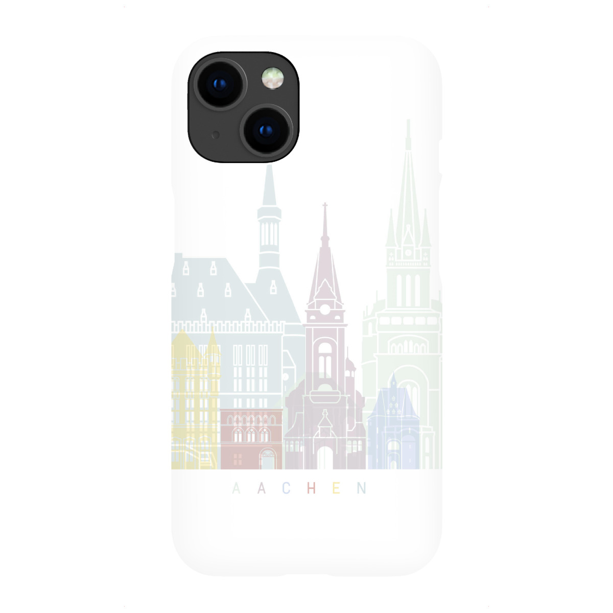 "Aachen Skyline Pastell"für iPhone - Premium-Case Handyhülle artboxONE