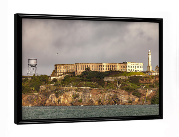 Poster mit schwarzem Rahmen "Insel Alcatraz" artboxONE - Städte / San Francisco