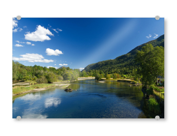 Acrylglasbild "Am Fluss in Nordfjordeid" artboxONE - Natur,Reise,Reise / Länder