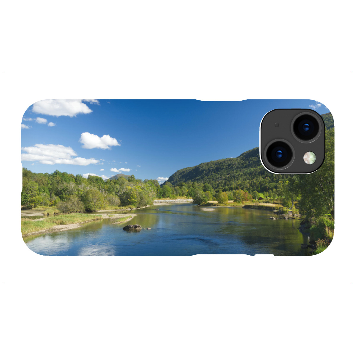 iPhone "Am Fluss in Nordfjordeid" Premium-Case Handyhülle artboxONE