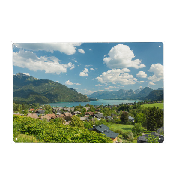 Holzbild "Wolfgangsee in Österreich" artboxONE - Natur,Reise,Reise / Länder