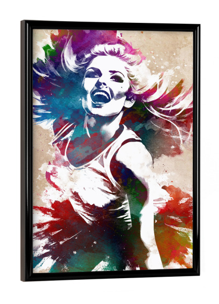 Poster mit schwarzem Rahmen "Cheerleader-Sportart B" artboxONE - Sport,Sport / Motivation - Cheerleader,Sport,Sport,Tanz,Tänzer