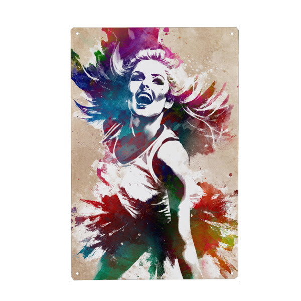 Metall Poster "Cheerleader-Sportart B" artboxONE - Sport,Sport / Motivation - Cheerleader,Sport,Sport,Tanz,Tänzer - Blechschild