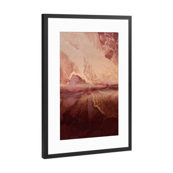 Poster mit Rahmen Schwarz (Metallic) "Abstraktes Universum" artboxONE - Abstrakt - Abstrakt,Sauber,Minimalistisch,Golden,Marmor