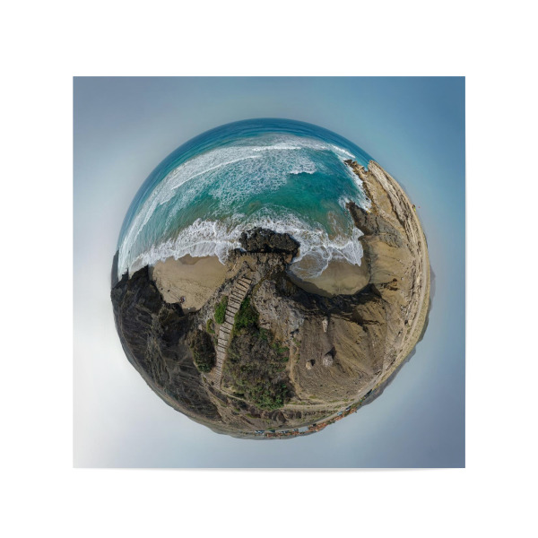 Poster 20x20 cm "Königstreppe Planet" artboxONE - Städte,Reise,Architektur,Reise / Strand und Meer