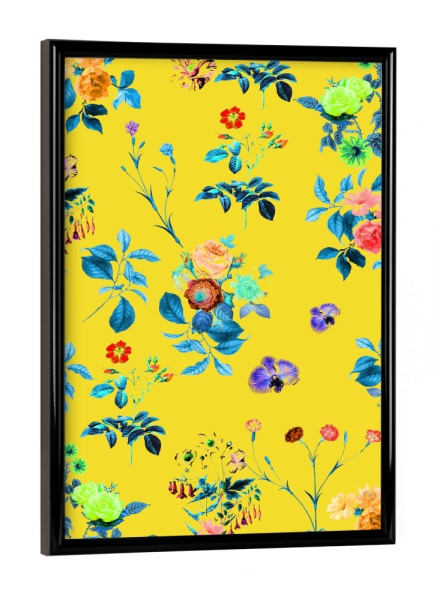 Poster mit schwarzem Rahmen "Blumendusche-II" artboxONE - Floral
