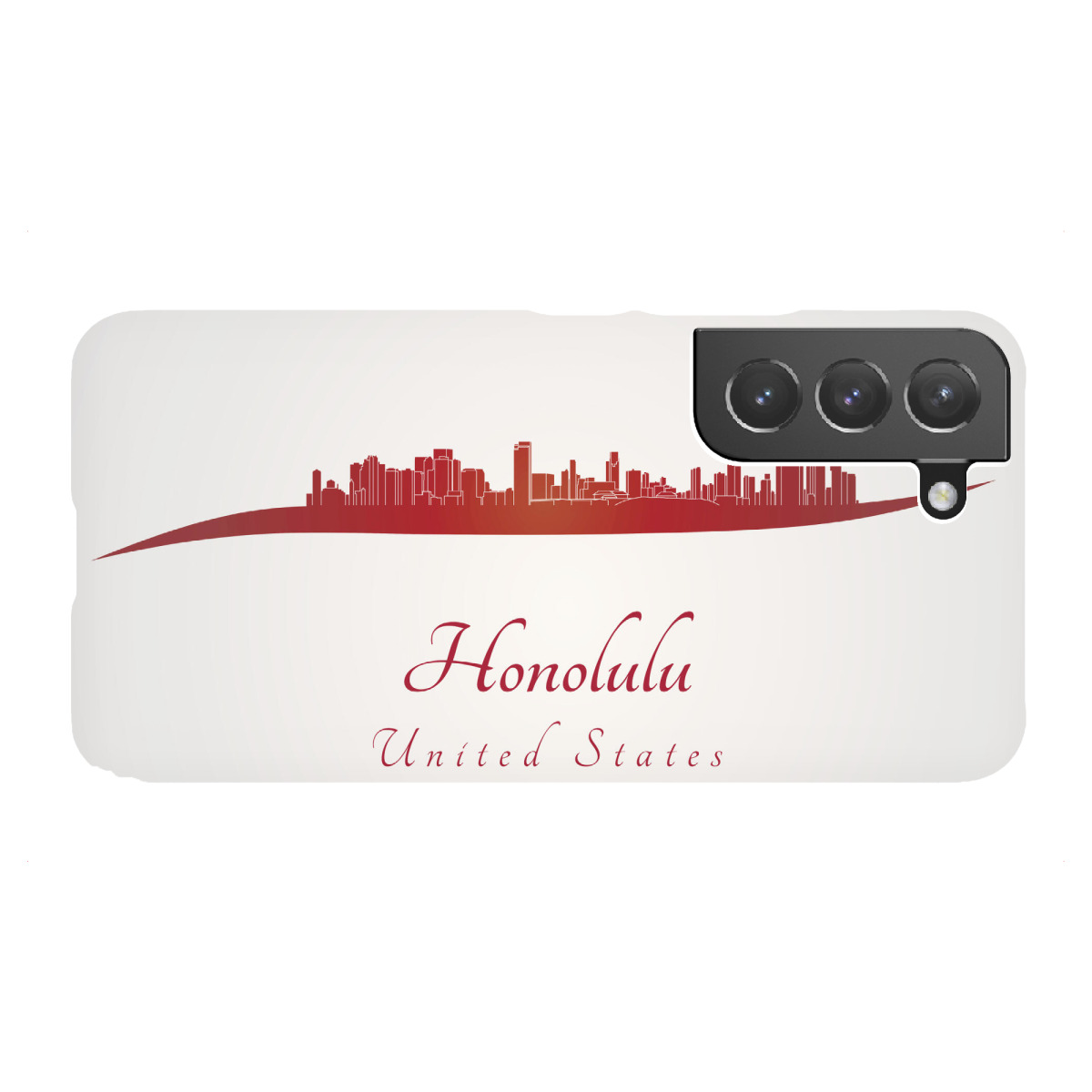 "Honolulu-Skyline in Rot"für Samsung Galaxy - Premium-Case Handyhülle artboxONE