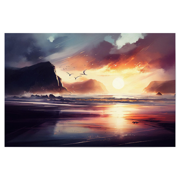 Poster "Sonnenuntergangmalerei" artboxONE - Natur,Reise / Strand und Meer