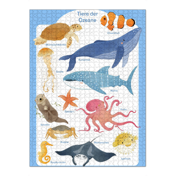 Puzzle Ravensburger "Tiere der Ozeane" artboxONE - Natur,Tiere,Unterwasser