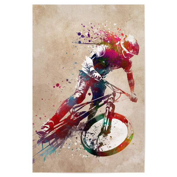 Poster 30x20 cm "BMX Biker Sportart B" artboxONE - Sport,Sport / Sommerspiele - Bmx,Biker,Fahrrad,Sport,Sport,Radfahren