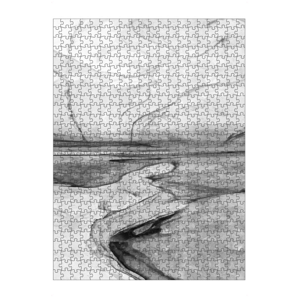 Puzzle Ravensburger "Abstrakte Schwarz und weiß" artboxONE - Abstrakt - Abstrakt,Sauber,Minimalistisch,Black and white - Bild abstrakt