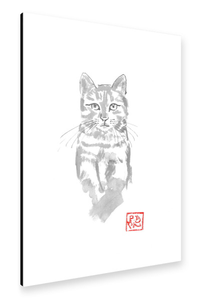 Alu-Dibond "Cat in the tree watch" 30x20 cm artboxONE