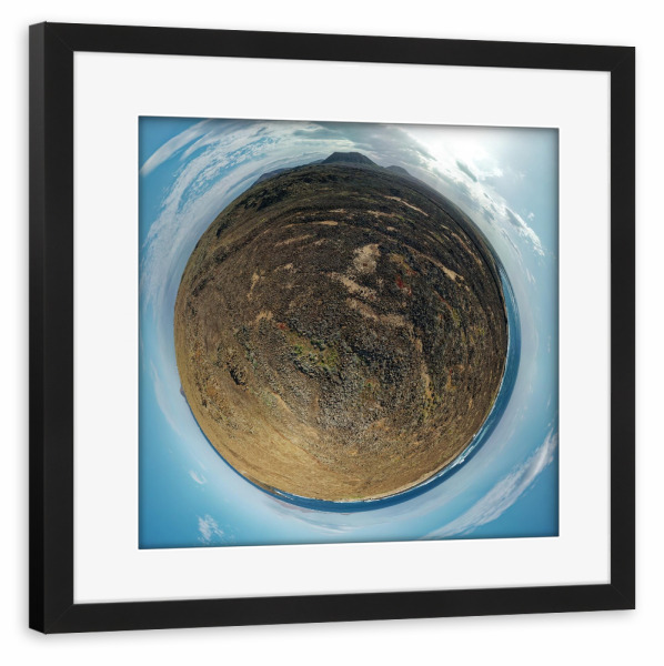 Poster mit Rahmen schwarz "Fuerteventura - Lavafeld & Vulkane" artboxONE - Natur,Reise / Strand und Meer,Reise / Länder