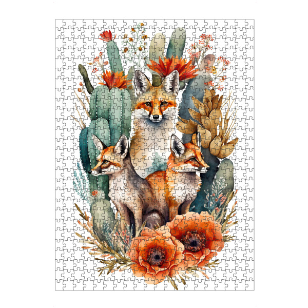artboxONE Puzzle "Familie von Füchsen" artboxONE - Floral,Tiere