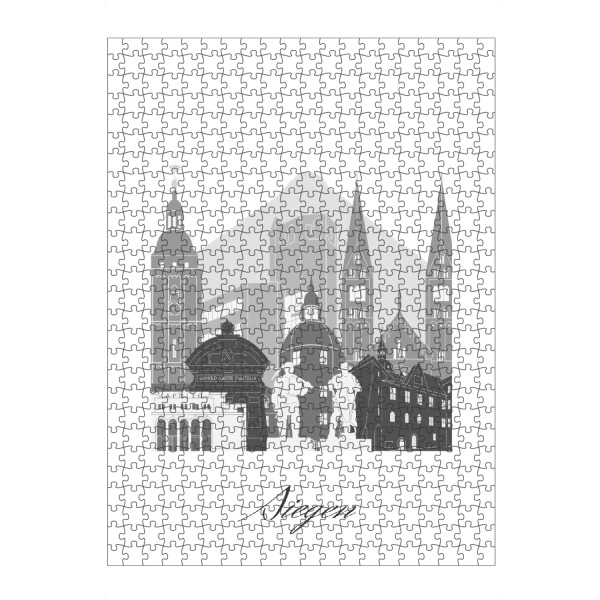 artboxONE Puzzle "Siegen Skyline schwarz-weiß" artboxONE - Städte,Reise,Architektur