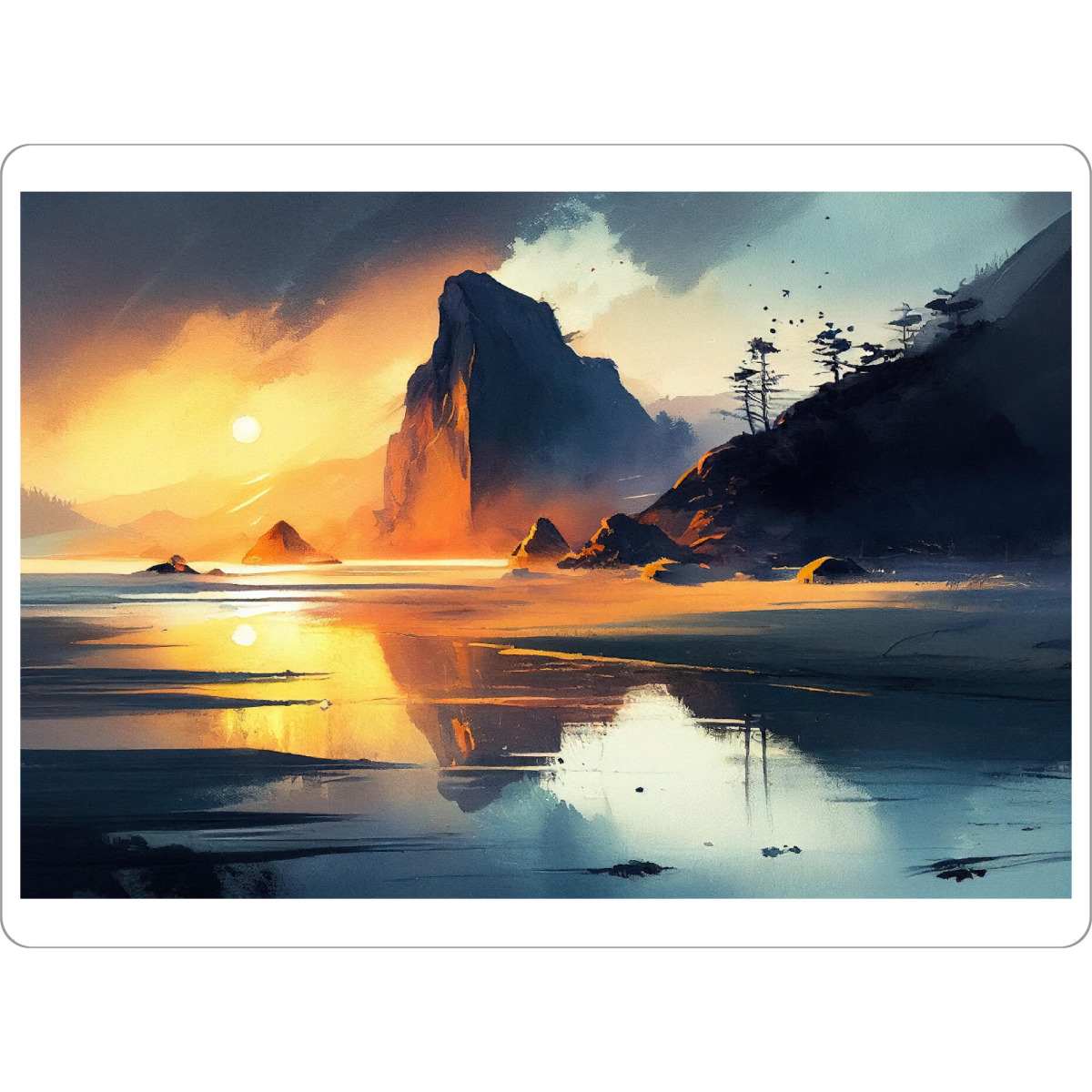 Tischset "Ozeansonnenuntergangmalerei" artboxONE - Natur,Reise / Strand und Meer