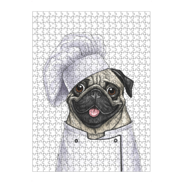 artboxONE Puzzle "Mops-Chef" artboxONE - Tiere,Essen & Trinken,Lustig