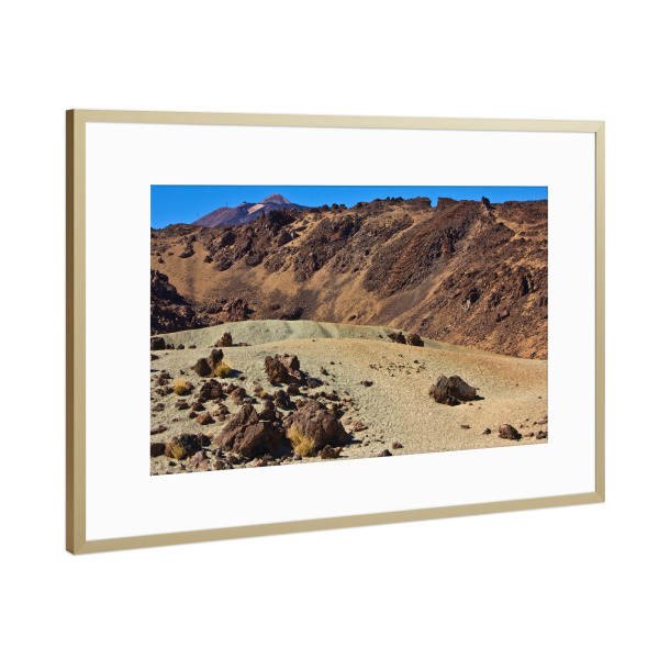 Poster mit Rahmen Gold "Felslandschaft Teide" artboxONE - Natur,Reise,Reise / Länder