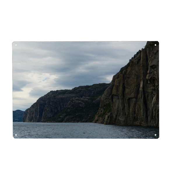 Holzbild "Felsen am Lysefjord" artboxONE - Natur,Reise,Reise / Strand und Meer,Reise / Länder