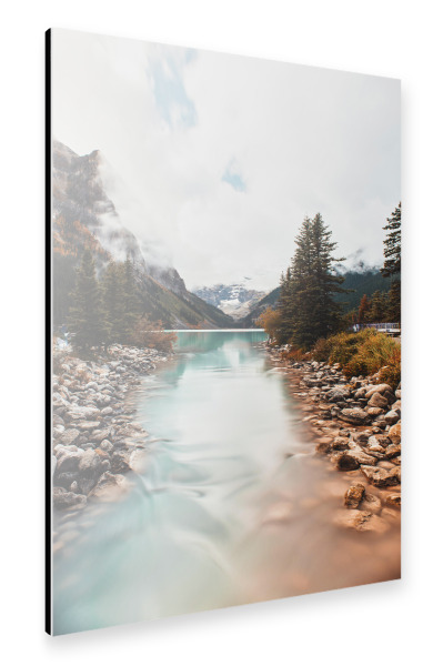 Alu-Dibond "Colorful Lake Louise" 30x20 cm artboxONE
