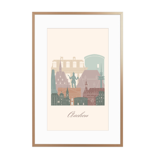 Aachener Skyline - Salbeigrün