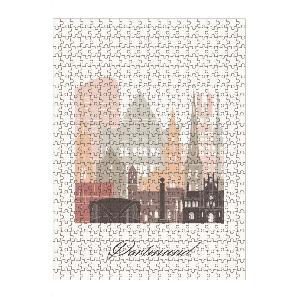 Puzzle Ravensburger "Dortmunder Skyline - Boho" artboxONE - Städte,Reise,Architektur