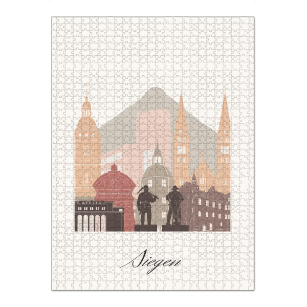 Puzzle Ravensburger "Skyline von Siegen in Terrakotta" artboxONE - Städte,Reise,Architektur