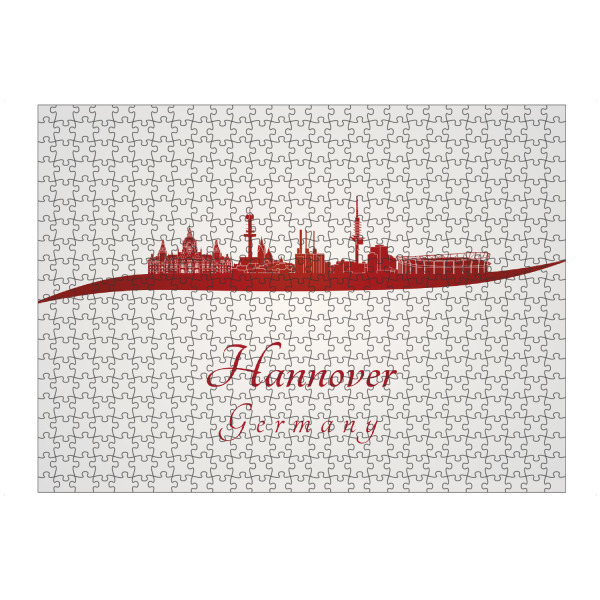 artboxONE Puzzle "Hannovers Skyline in Rot" artboxONE - Städte