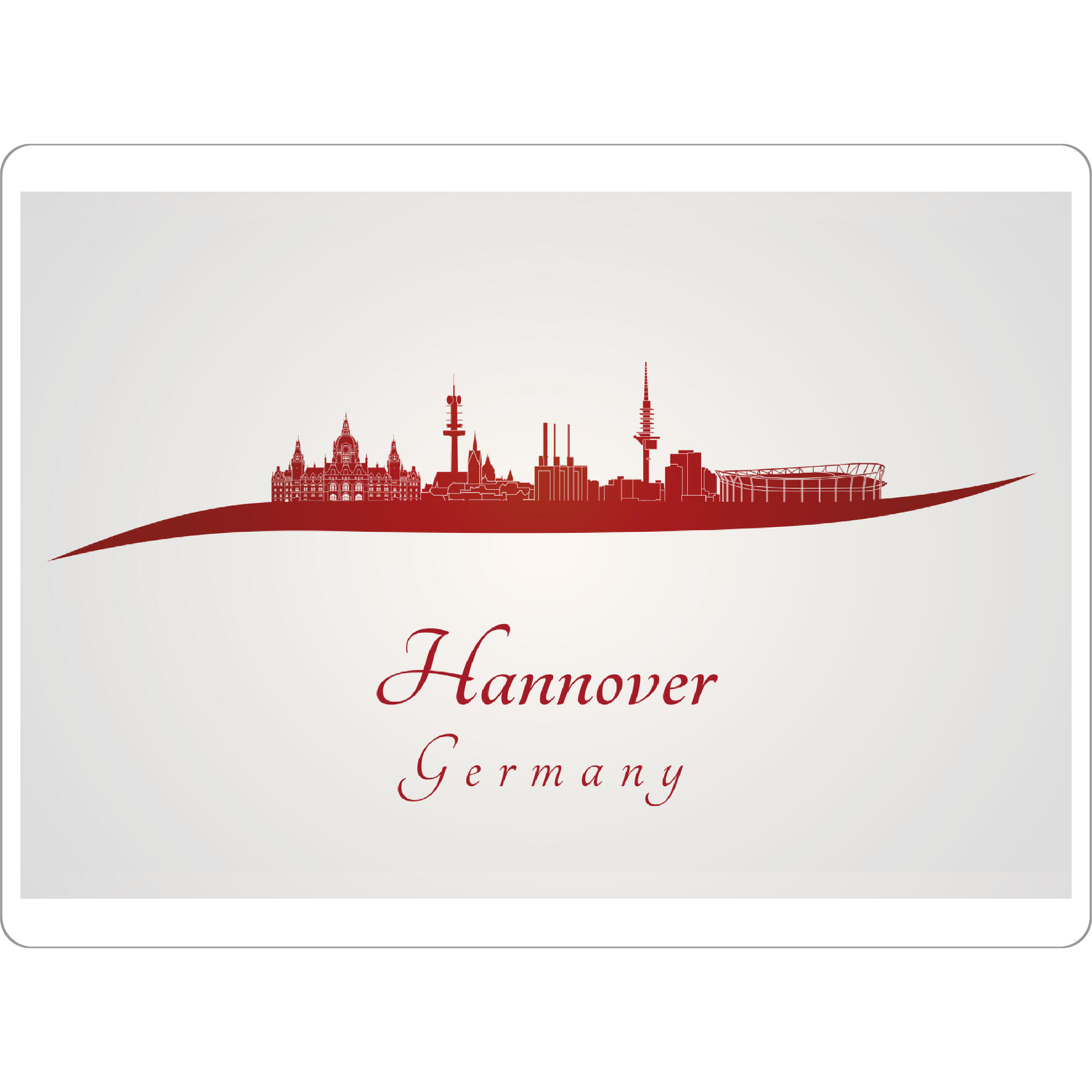 Tischset "Hannovers Skyline in Rot" artboxONE - Städte