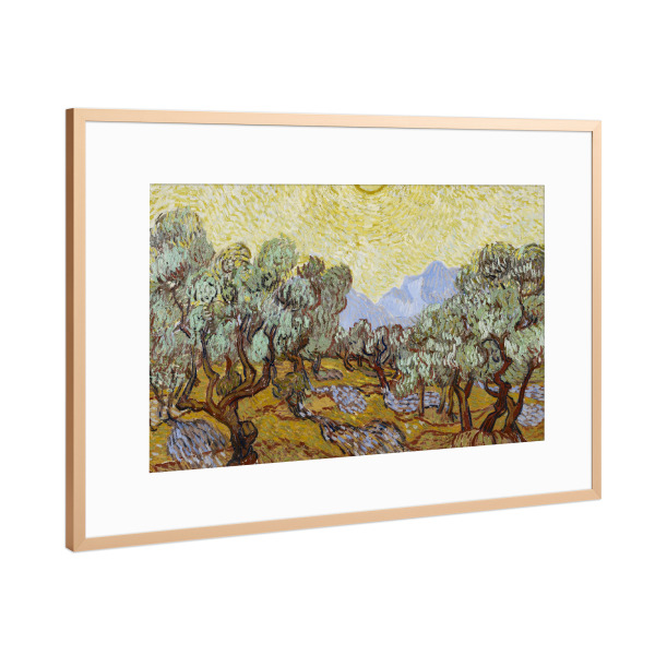 Poster mit Rahmen Kupfer "Olivenbäume von van Gogh" artboxONE - Natur,Reise,Reise / Länder,Für Mama,Für Papa