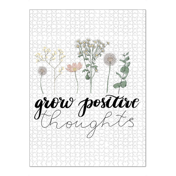 Puzzle Ravensburger "Blumen wachsen positive Gedanken" artboxONE - Floral,Abstrakt,Buchstaben,Für Mama,Festivals