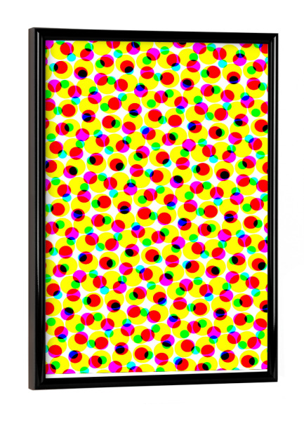 Poster mit schwarzem Rahmen "Color Halftone #d9a74a" artboxONE - Typografie,Abstrakt,Geometrie