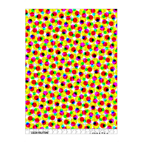 Puzzle Ravensburger "Color Halftone #d9a74a" artboxONE - Typografie,Abstrakt,Geometrie