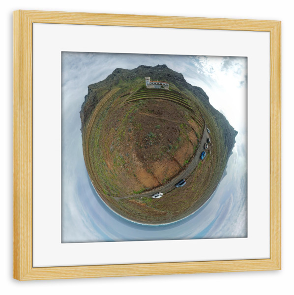 Poster mit Rahmen kiefer "Fuerteventura - Villa Winter, NW" artboxONE - Natur,Reise,Architektur,Reise / Strand und Meer