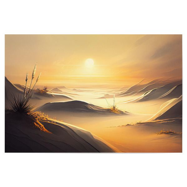 Poster "Gelbe Dünen bei Sonnenuntergang" artboxONE - Natur,Reise / Afrika