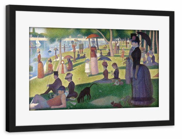 Poster mit Rahmen schwarz "Auf der Insel La Grande Jatte" artboxONE - Reise,Menschen,Liebe,Für Mama,Für Papa