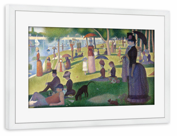 Poster mit Rahmen weiß "Auf der Insel La Grande Jatte" artboxONE - Reise,Menschen,Liebe,Für Mama,Für Papa