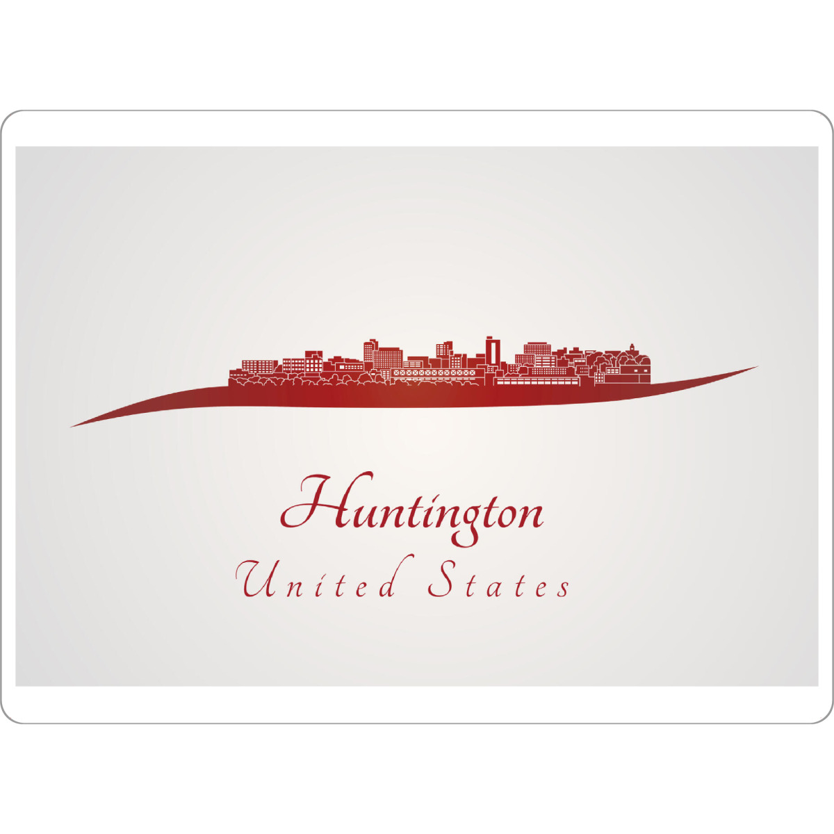 Tischset "Huntington-Skyline in Rot" artboxONE - Städte
