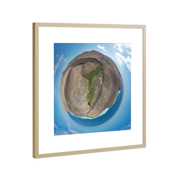 Poster mit Rahmen Gold "Barranco de Jarubio" artboxONE - Natur,Reise,Reise / Strand und Meer