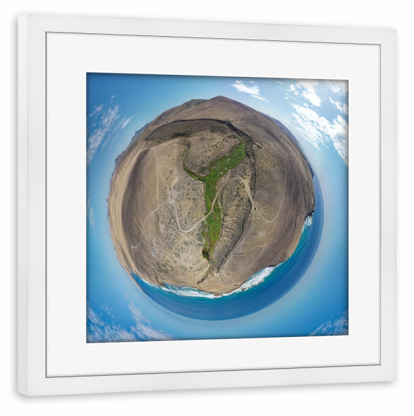 Poster mit Rahmen weiß "Barranco de Jarubio" artboxONE - Natur,Reise,Reise / Strand und Meer