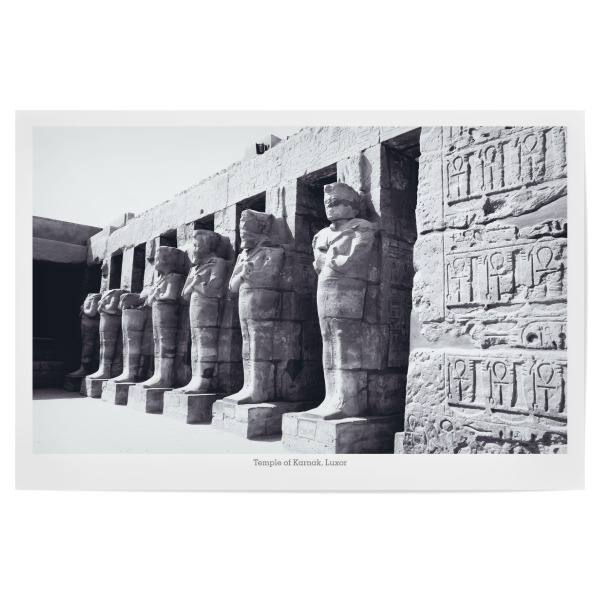 Poster "Karnak-Tempel von Luxor" artboxONE - Reise,Schwarzweiß,Architektur,Reise / Afrika,Reise / Länder