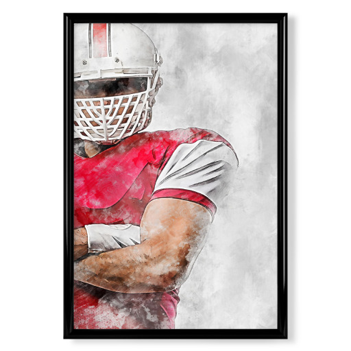Football player in red