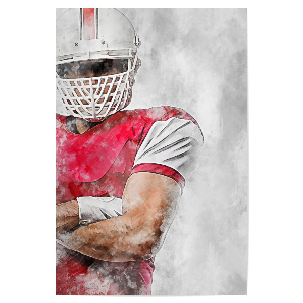 Poster 30x20 cm "American Football 6 (matart)" artboxONE - Sport - American football,American,Football,Player,Ball,Team,Sport