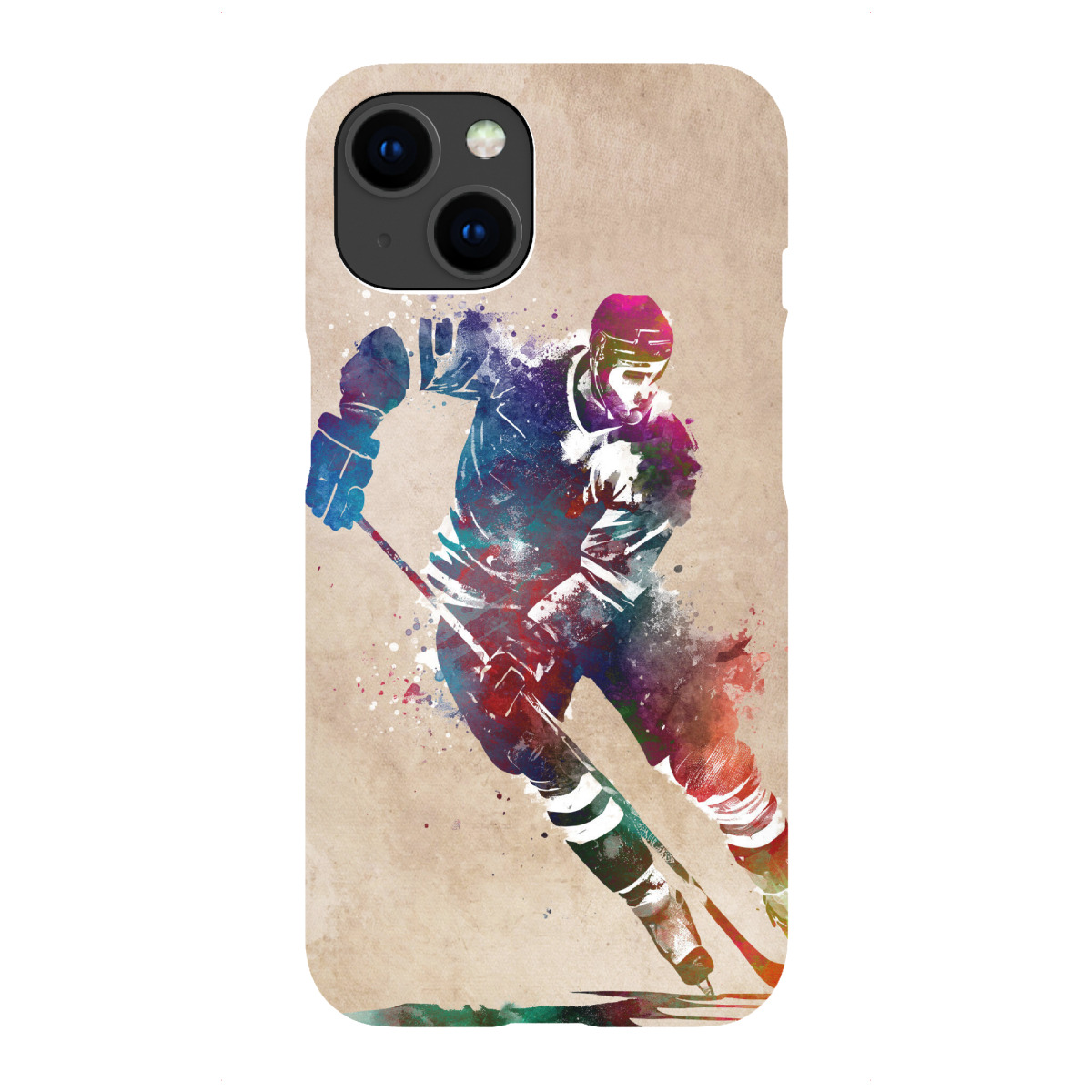 "Hockeyspieler Sportkunst A"für iPhone - Premium-Case Handyhülle artboxONE