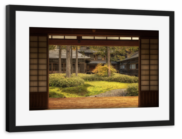 Poster mit Rahmen schwarz "Japanische Sommerresidenz" artboxONE - Natur,Architektur,Reise / Asien