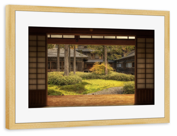 Poster mit Rahmen kiefer "Japanische Sommerresidenz" artboxONE - Natur,Architektur,Reise / Asien