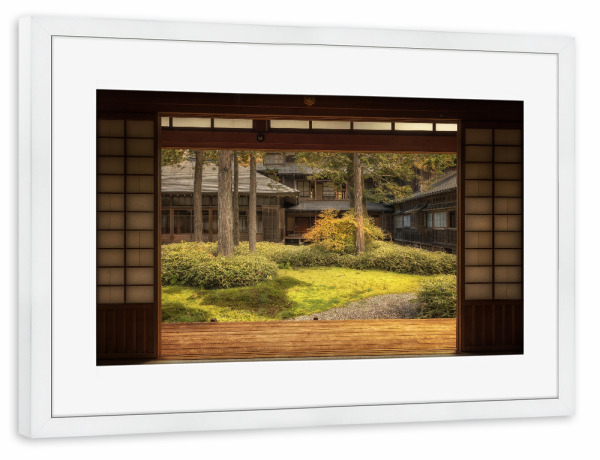 Poster mit Rahmen weiß "Japanische Sommerresidenz" artboxONE - Natur,Architektur,Reise / Asien